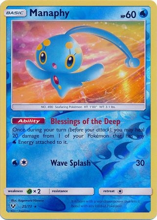 Manaphy - 25/73 - Holo Rare Reverse Holo