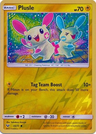 Plusle - 33/73 - Common Reverse Holo