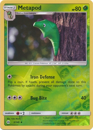 Metapod - 2/149 - Uncommon Reverse Holo