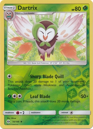 Dartrix - 10/149 - Uncommon Reverse Holo