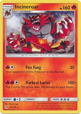 Incineroar - 26/149 - Rare