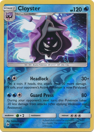 Cloyster - 34/149 - Rare Reverse Holo