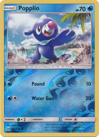 Popplio - 39/149 - Common Reverse Holo