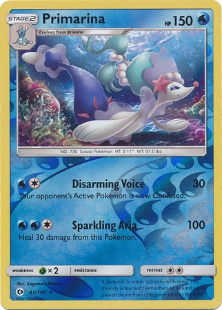 Primarina - 41/149 - Rare Reverse Holo