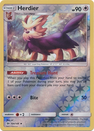 Herdier - 104/149 - Uncommon Reverse Holo