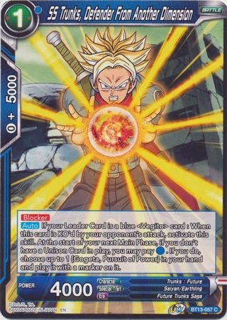SS Trunks, Defender From Another Dimension - BT13-057 - Common
