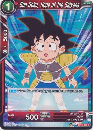 Son Goku, Hope of the Saiyans - BT13-019 - Common