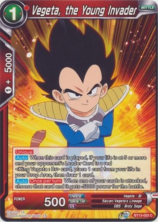 Vegeta, the Young Invader - BT13-023 - Common