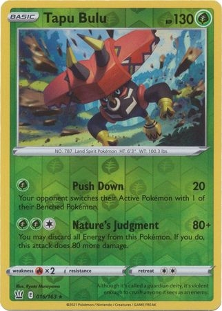 Tapu Bulu - 16/163 - Holo Rare Reverse Holo