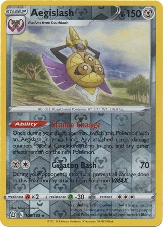 Aegislash - 108/163 - Rare Reverse Holo