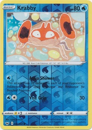 Krabby - 042/202 - Common Reverse Holo