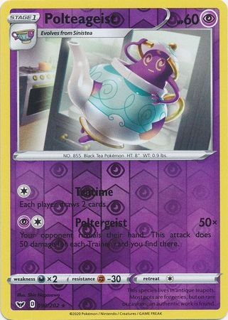 Polteageist - 090/202 - Rare Reverse Holo