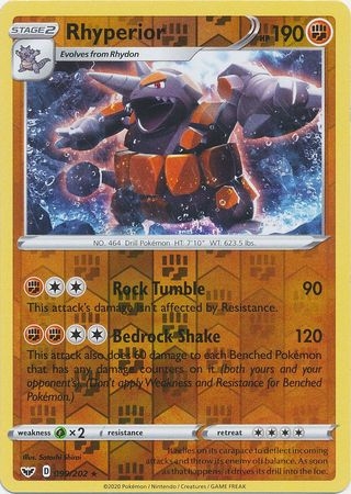 Rhyperior - 099/202 - Holo Rare Reverse Holo