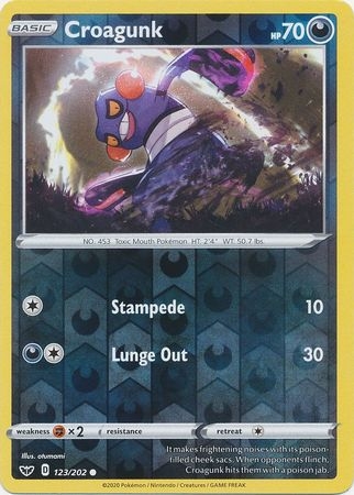 Croagunk - 123/202 - Common Reverse Holo