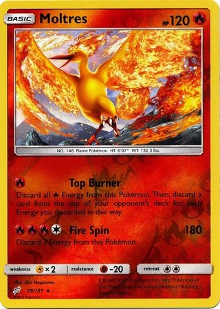 Moltres - 19/181 - Holo Rare Reverse Holo