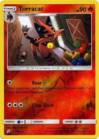 Torracat - 21/181 - Uncommon Reverse Holo