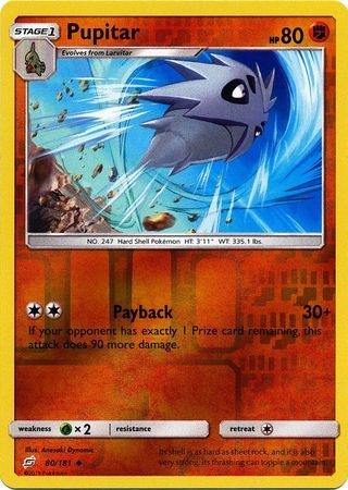 Pupitar - 80/181 - Uncommon Reverse Holo