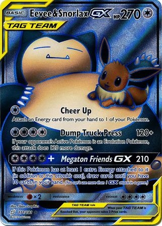 Eevee & Snorlax GX - 171/181 - Full Art Ultra Rare