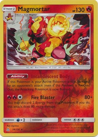 Magmortar - 19/156 - Holo Rare Reverse Holo
