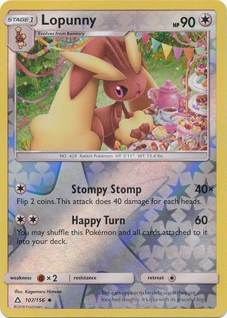 Lopunny - 107/156 - Uncommon Reverse Holo