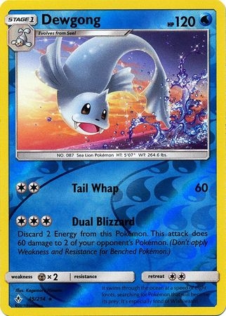 Dewgong - 45/214 - Rare Reverse Holo