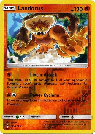 Landorus - 103/214 - Holo Rare Reverse Holo