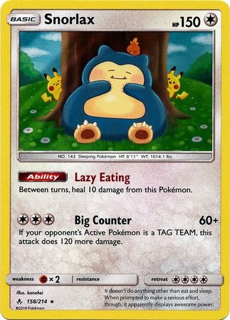 Snorlax - 158/214 - Holo Rare