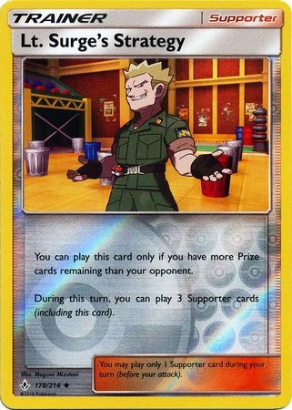 Lt. Surge's Strategy - 178/214 - Uncommon Reverse Holo