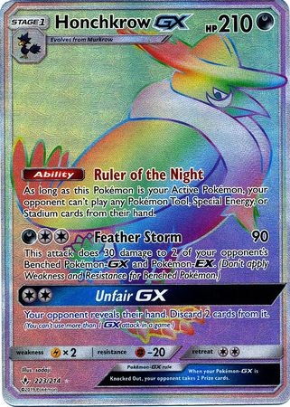 Honchkrow GX - 223/214 - Hyper Rare