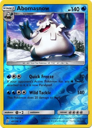 Abomasnow - 42/236 - Rare Reverse Holo