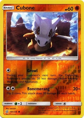 Cubone - 105/236 - Common Reverse Holo