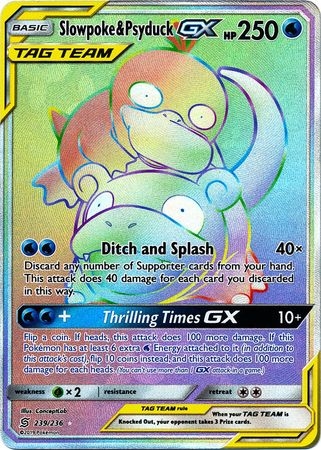 Slowpoke & Psyduck GX - 239/236 - Hyper Rare