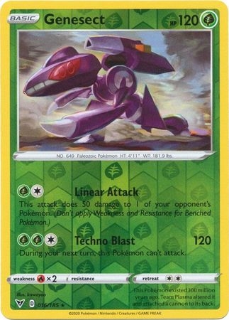 Genesect - 016/185 - Holo Rare Reverse Holo