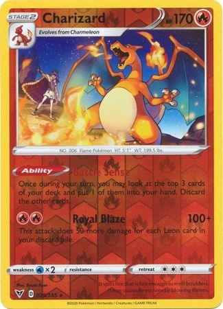 Charizard - 025/185 - Rare Reverse Holo