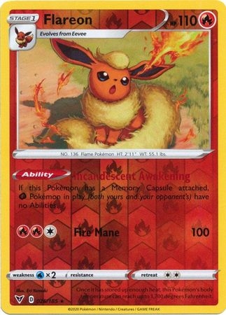 Flareon - 026/185 - Rare Reverse Holo