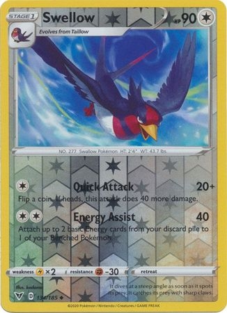 Swellow - 134/185 - Uncommon Reverse Holo