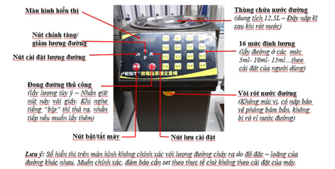 Hướng dẫn sử dụng máy định lượng đường Fest RC-16