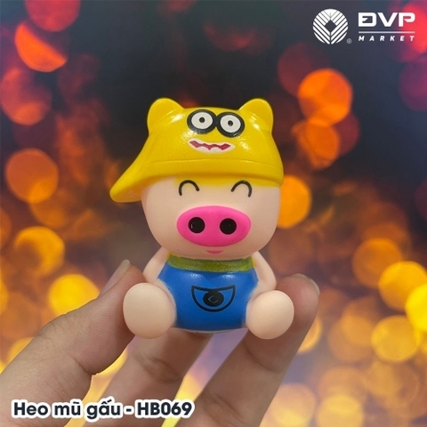 Heo mũ gấu - HB069 (Vàng, Đỏ, Nâu)