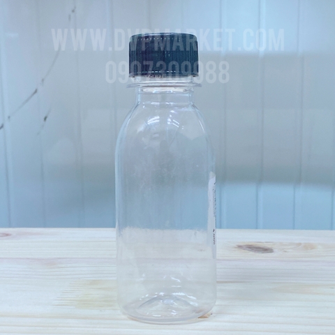 Chai nhựa cổ ngang 500ml cao cấp - Nhựa HDPE - Nắp đen 28mm