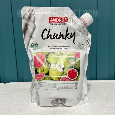 Mứt trái cây Andros Chunky 1kg - Ổi hồng