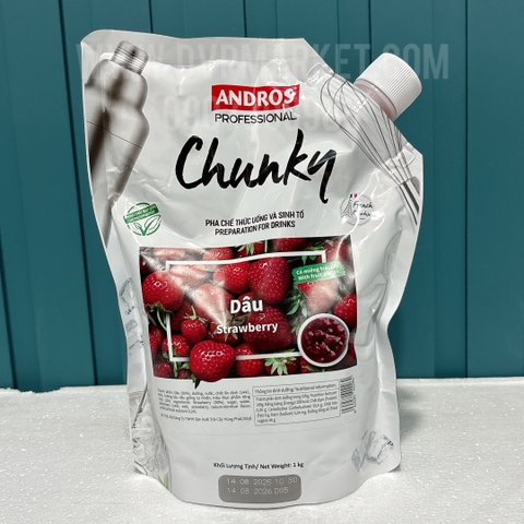Mứt trái cây Andros Chunky 1kg - Dâu