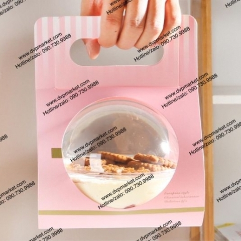 Hộp giấy nhựa tròn mousse - HT171 - 390ml (set 10c)