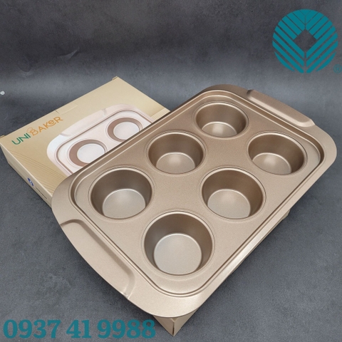 Unibaker - Khuôn nướng 6 bánh cupcake - MB842