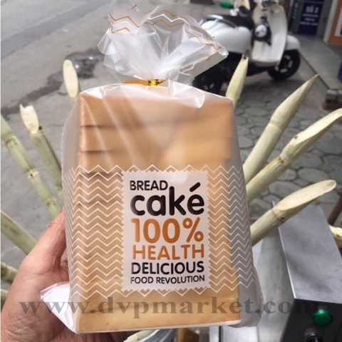 Túi bánh mì nilon Bread Cake 100% Health Delicious (Xấp 100)