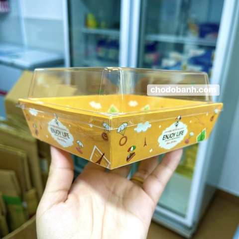 Hộp giấy nắp trong E1413 - Enjoy Life Vàng (50c)