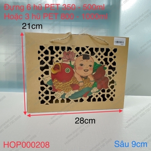 Set 05 kraft đông hồ size L Tết 2023