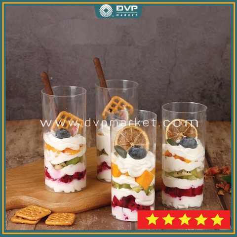 Ly nhựa mousse tròn 6x8 WH17 (10c kèm nắp)