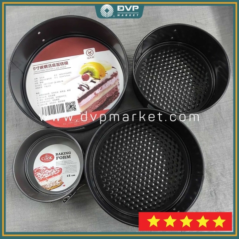 Khuôn tròn 18cm - Chống dính - Có khóa - Đế rời