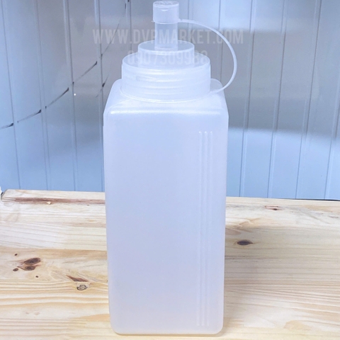 Chai nhựa đựng xốt vòi rót rộng 800ml