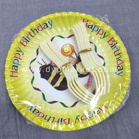 Bộ dĩa nĩa sinh nhật nhỏ